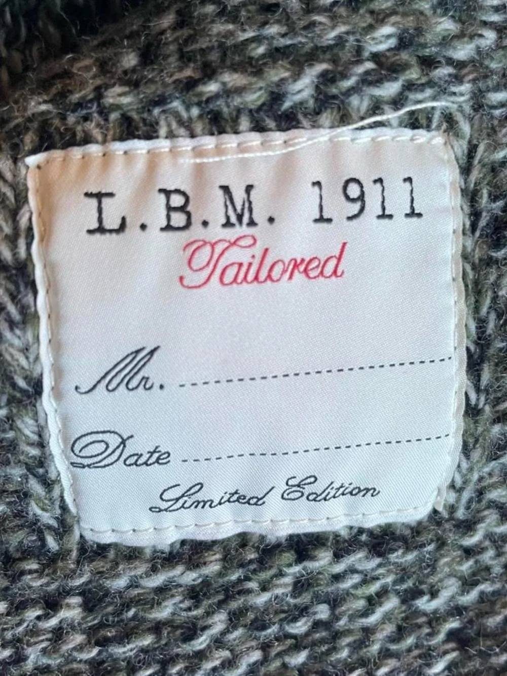 L.B.M. 1911 Italy Limited Edition Wool Blend Marled Grey Knit Blazer Jacket - 54